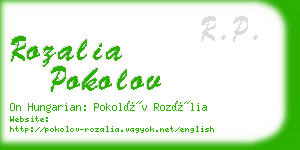 rozalia pokolov business card